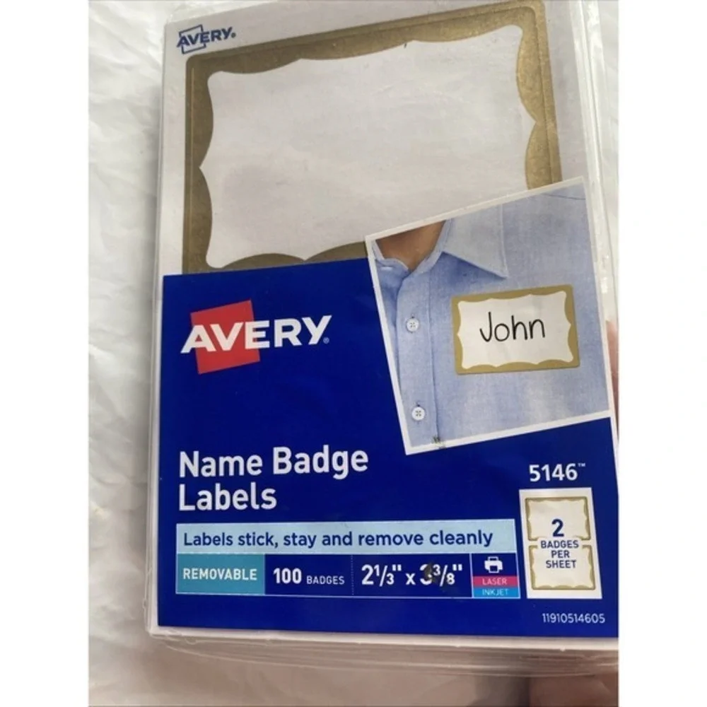 Avery Dennison Ave-5146 Name Badge Label - 2.34